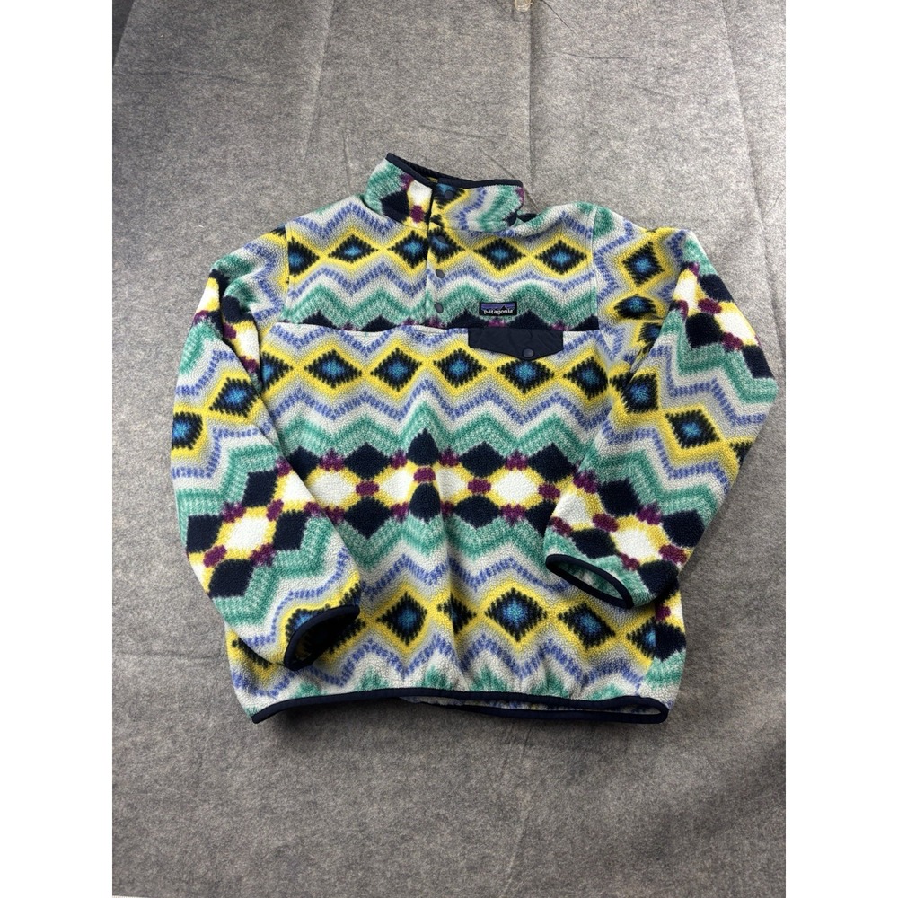 Patagonia Synchilla Snap-T Fleece Pullover Timber Twist Aztec Sweater RARE Sz M